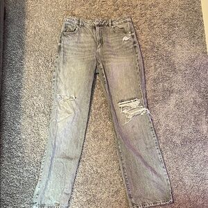 Garage Gray Straight Leg Jeans